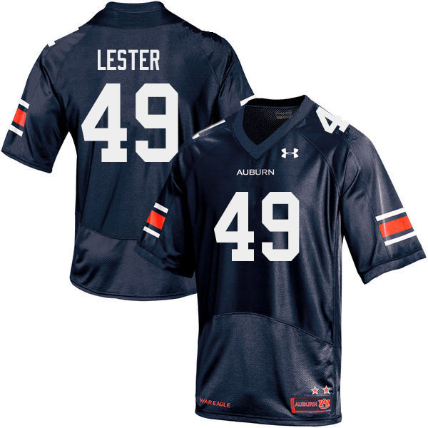 Men #49 Barton Lester Auburn Tigers College Football Jerseys Sale-Navy